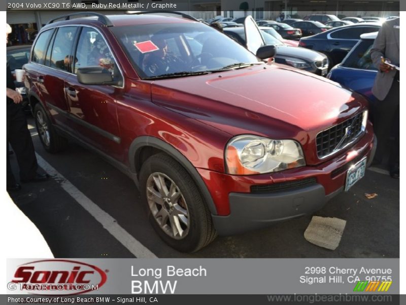 Ruby Red Metallic / Graphite 2004 Volvo XC90 T6 AWD