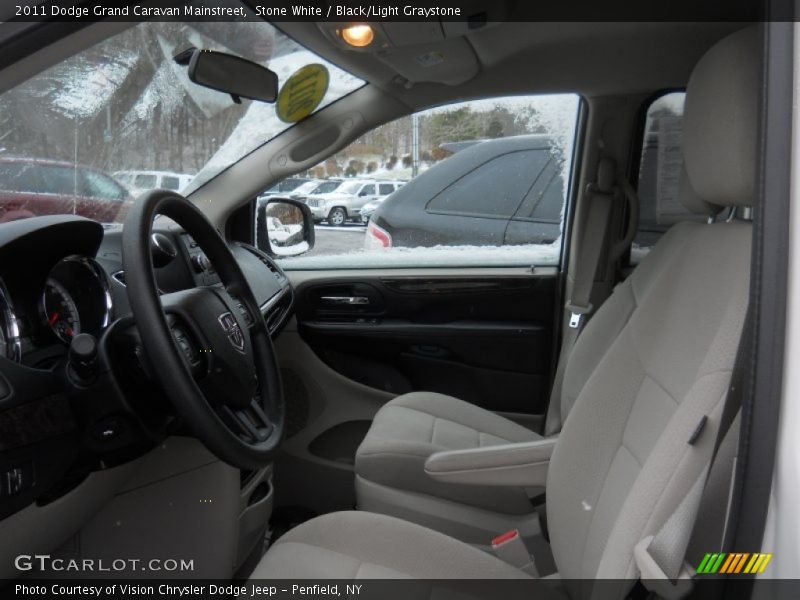 Stone White / Black/Light Graystone 2011 Dodge Grand Caravan Mainstreet