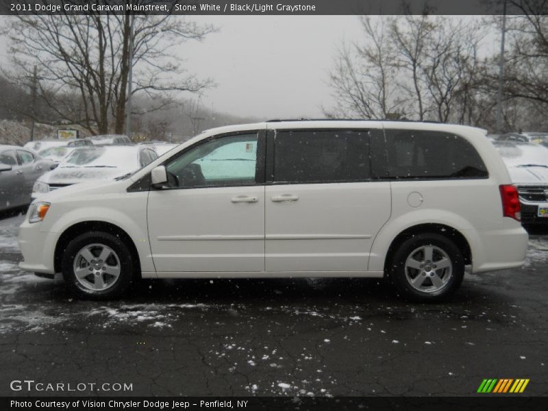 Stone White / Black/Light Graystone 2011 Dodge Grand Caravan Mainstreet