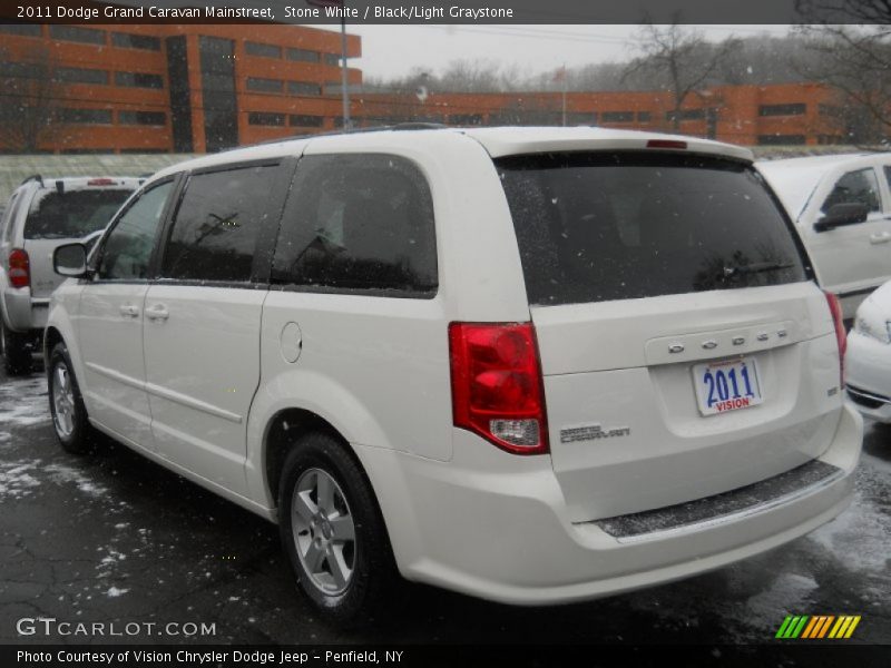 Stone White / Black/Light Graystone 2011 Dodge Grand Caravan Mainstreet