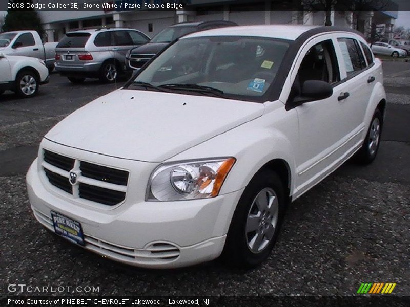 Stone White / Pastel Pebble Beige 2008 Dodge Caliber SE
