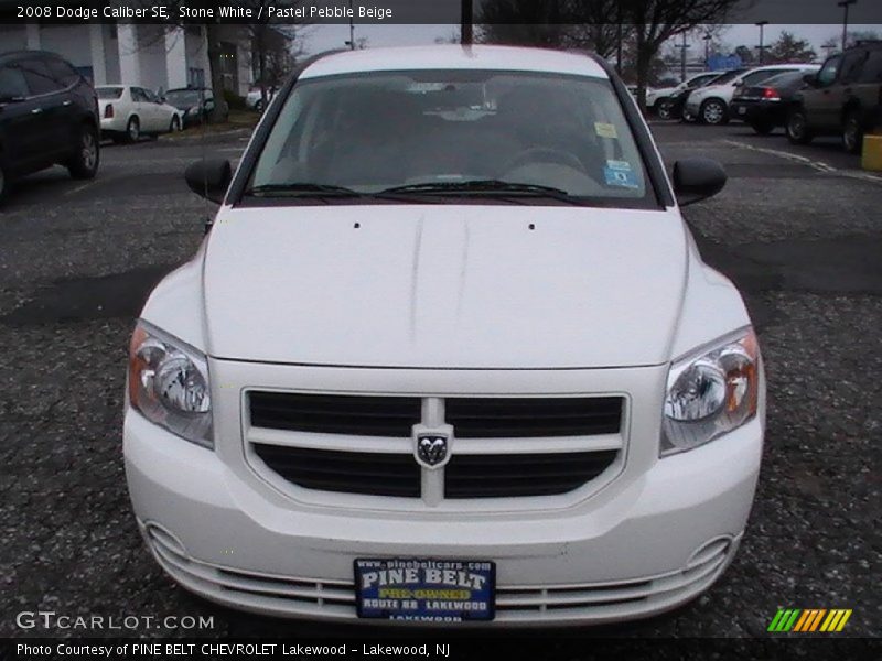 Stone White / Pastel Pebble Beige 2008 Dodge Caliber SE