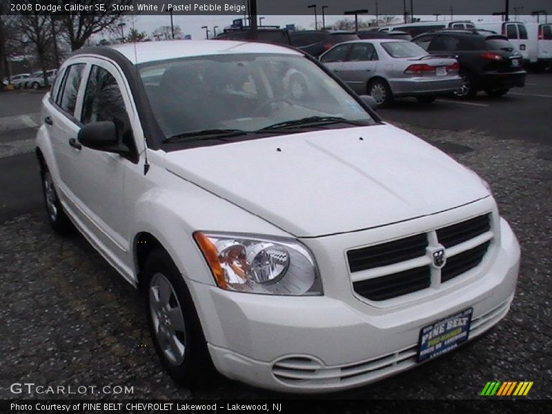 Stone White / Pastel Pebble Beige 2008 Dodge Caliber SE