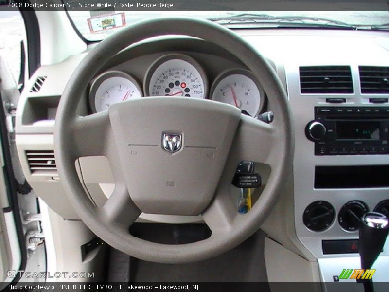 Stone White / Pastel Pebble Beige 2008 Dodge Caliber SE