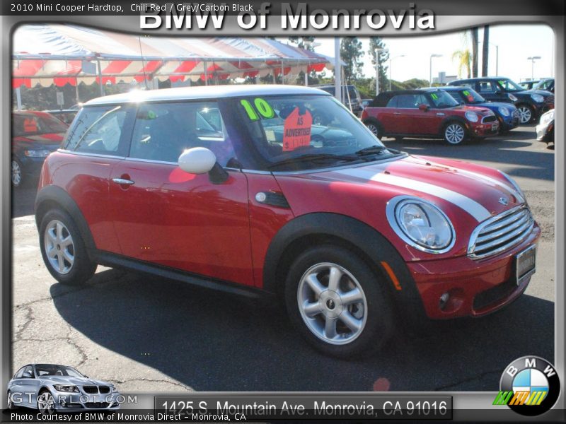Chili Red / Grey/Carbon Black 2010 Mini Cooper Hardtop