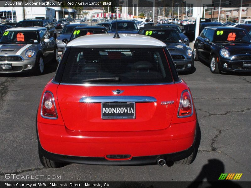 Chili Red / Grey/Carbon Black 2010 Mini Cooper Hardtop