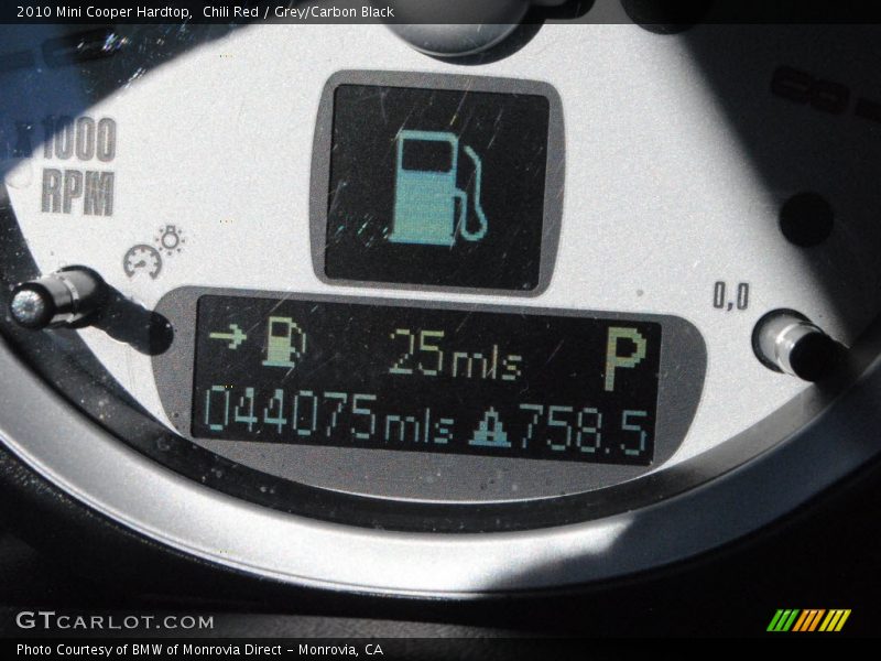 Chili Red / Grey/Carbon Black 2010 Mini Cooper Hardtop