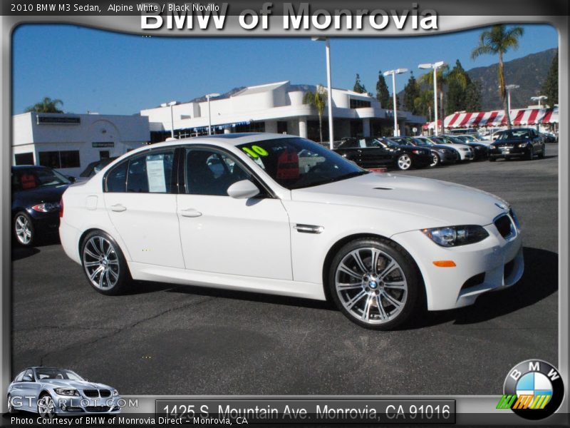 Alpine White / Black Novillo 2010 BMW M3 Sedan