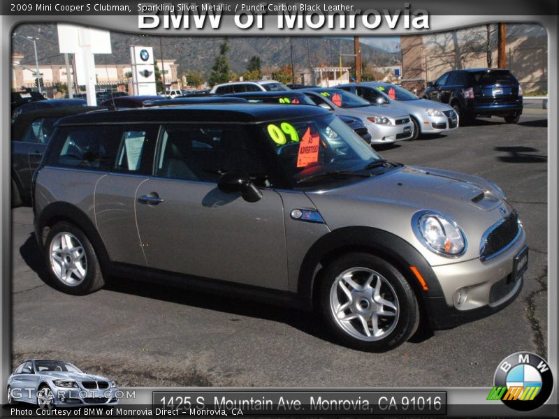 Sparkling Silver Metallic / Punch Carbon Black Leather 2009 Mini Cooper S Clubman