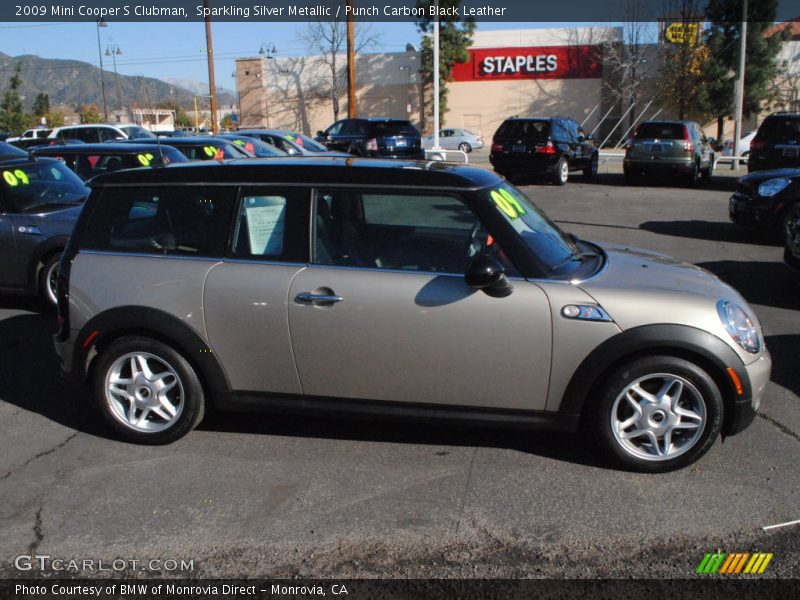 Sparkling Silver Metallic / Punch Carbon Black Leather 2009 Mini Cooper S Clubman