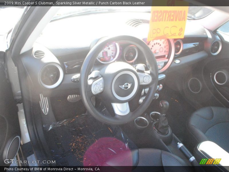 Sparkling Silver Metallic / Punch Carbon Black Leather 2009 Mini Cooper S Clubman