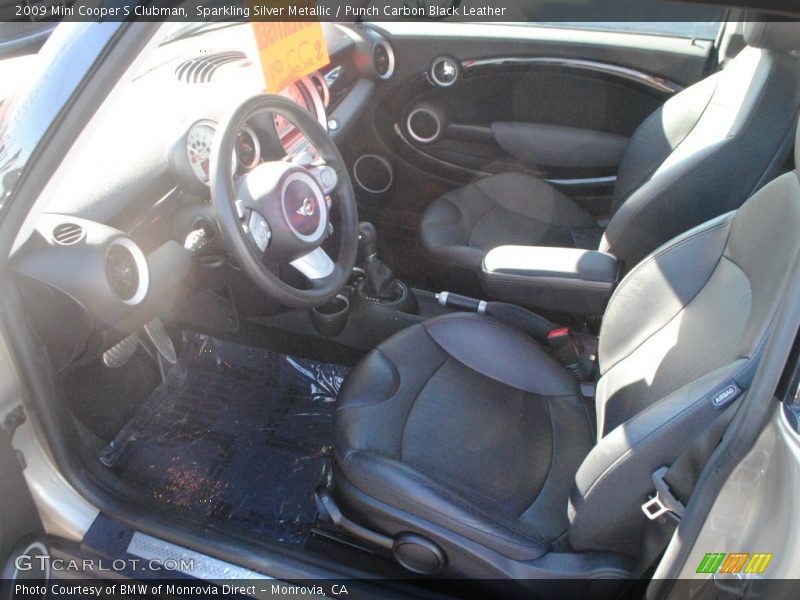 Sparkling Silver Metallic / Punch Carbon Black Leather 2009 Mini Cooper S Clubman