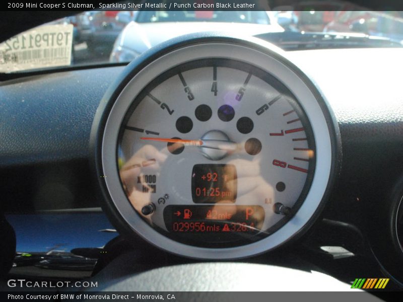 Sparkling Silver Metallic / Punch Carbon Black Leather 2009 Mini Cooper S Clubman