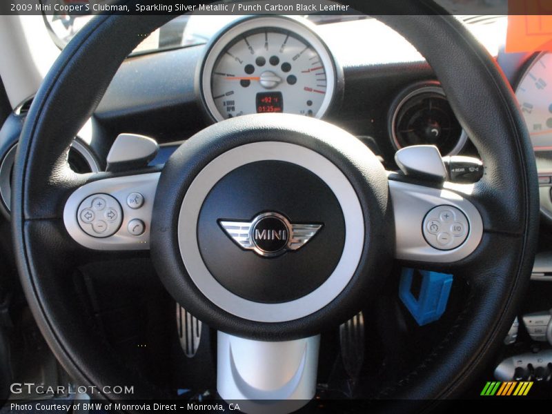 Sparkling Silver Metallic / Punch Carbon Black Leather 2009 Mini Cooper S Clubman
