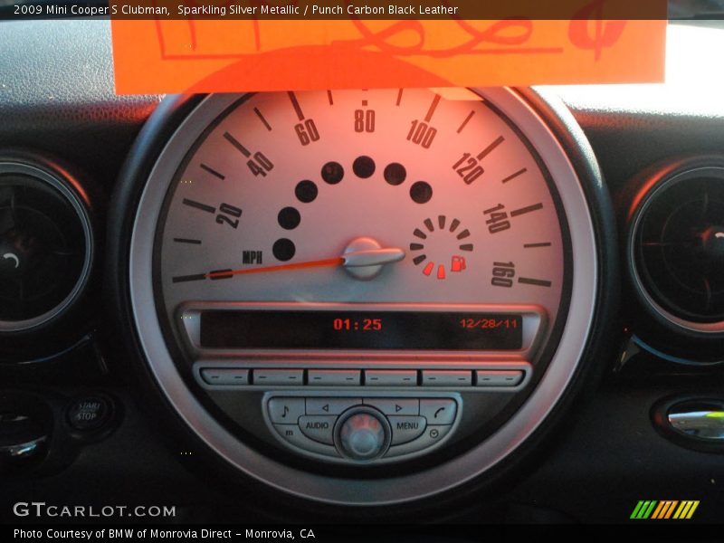 Sparkling Silver Metallic / Punch Carbon Black Leather 2009 Mini Cooper S Clubman