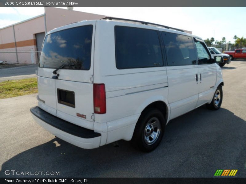 Ivory White / Navy 2000 GMC Safari SLE