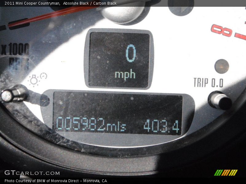 Absolute Black / Carbon Black 2011 Mini Cooper Countryman