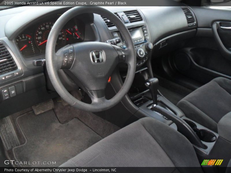 Black Interior - 2005 Accord LX V6 Special Edition Coupe 