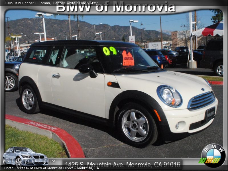 Pepper White / Black/Grey 2009 Mini Cooper Clubman