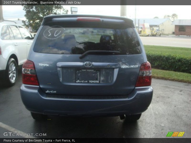Bluestone Metallic / Ash Gray 2007 Toyota Highlander