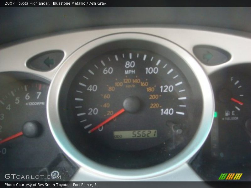 Bluestone Metallic / Ash Gray 2007 Toyota Highlander