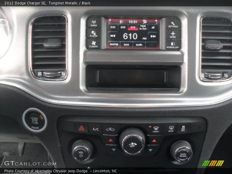 Tungsten Metallic / Black 2012 Dodge Charger SE