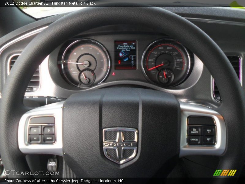 Tungsten Metallic / Black 2012 Dodge Charger SE