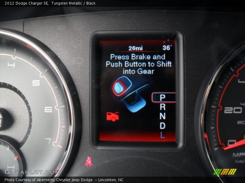 Tungsten Metallic / Black 2012 Dodge Charger SE