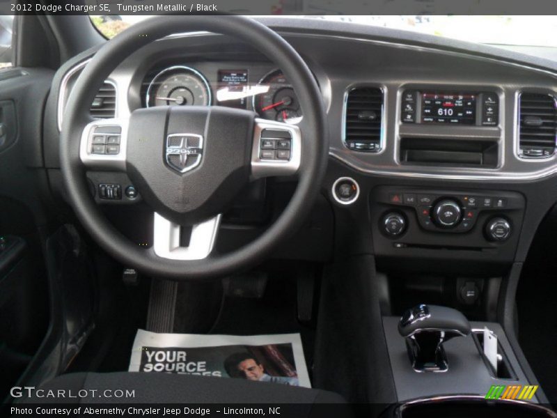 Tungsten Metallic / Black 2012 Dodge Charger SE