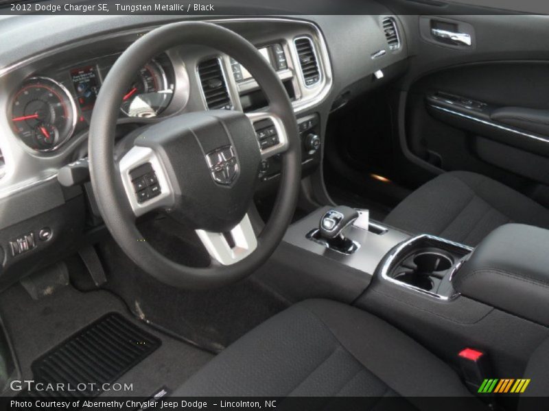 Tungsten Metallic / Black 2012 Dodge Charger SE
