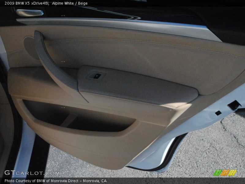Alpine White / Beige 2009 BMW X5 xDrive48i