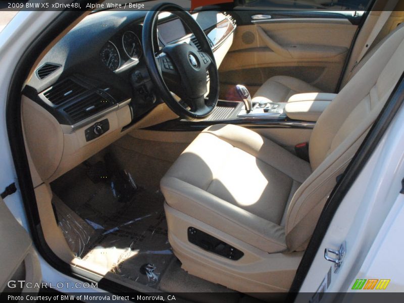 Alpine White / Beige 2009 BMW X5 xDrive48i