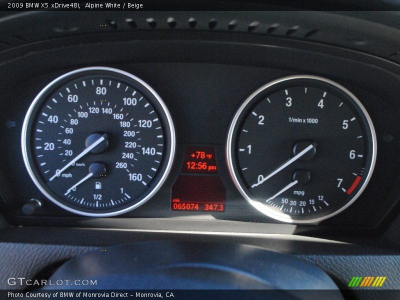 Alpine White / Beige 2009 BMW X5 xDrive48i