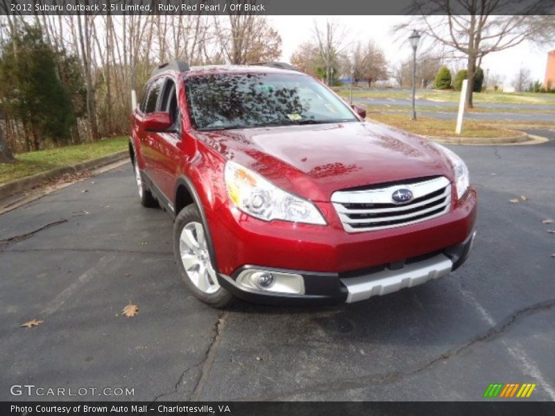 Ruby Red Pearl / Off Black 2012 Subaru Outback 2.5i Limited