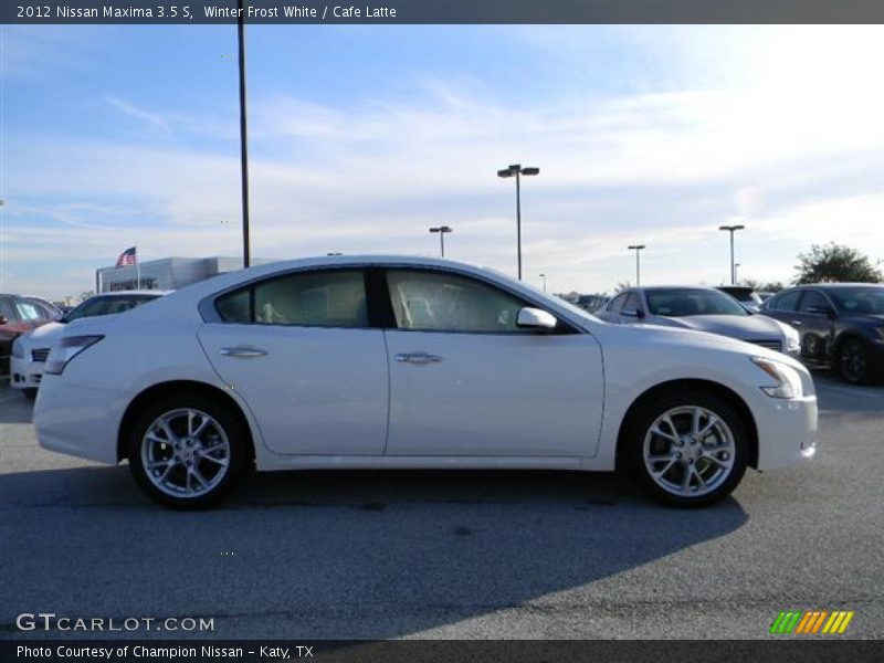 Winter Frost White / Cafe Latte 2012 Nissan Maxima 3.5 S