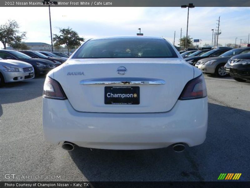 Winter Frost White / Cafe Latte 2012 Nissan Maxima 3.5 S