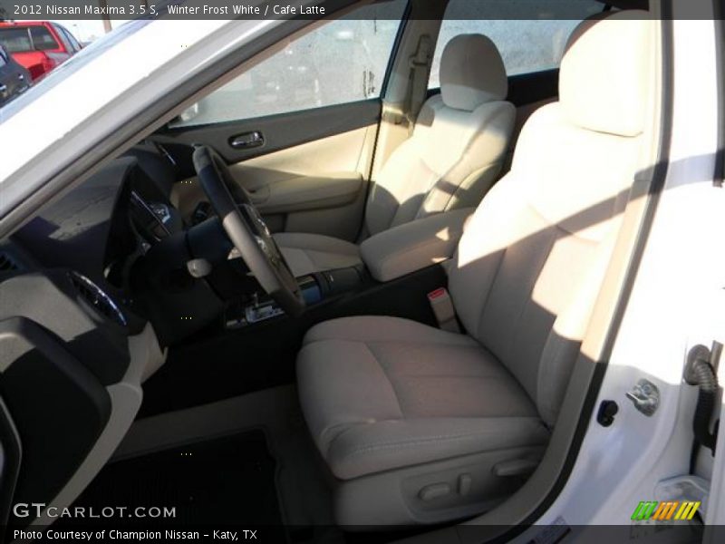 Winter Frost White / Cafe Latte 2012 Nissan Maxima 3.5 S