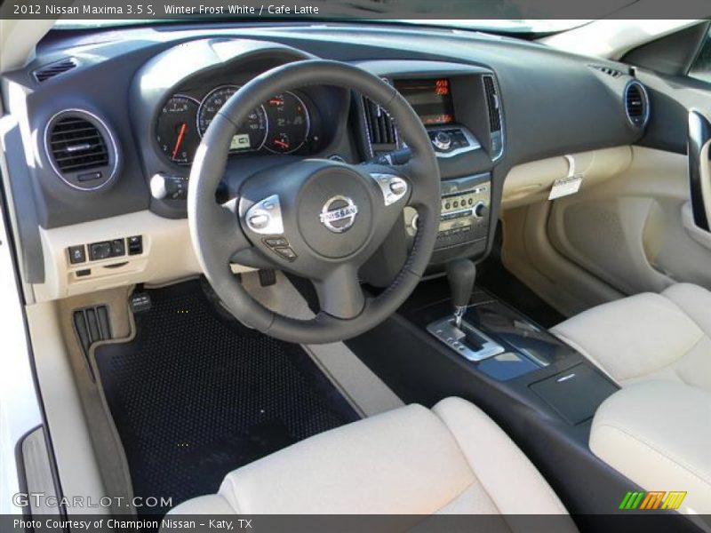 Winter Frost White / Cafe Latte 2012 Nissan Maxima 3.5 S