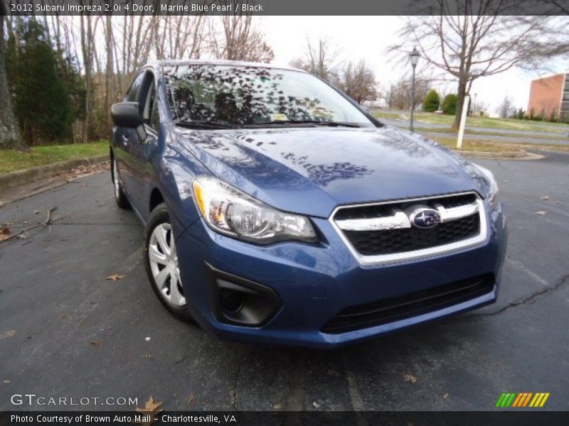 Marine Blue Pearl / Black 2012 Subaru Impreza 2.0i 4 Door