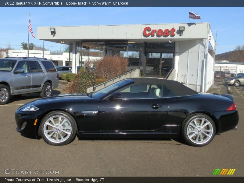 Ebony Black / Ivory/Warm Charcoal 2012 Jaguar XK XKR Convertible