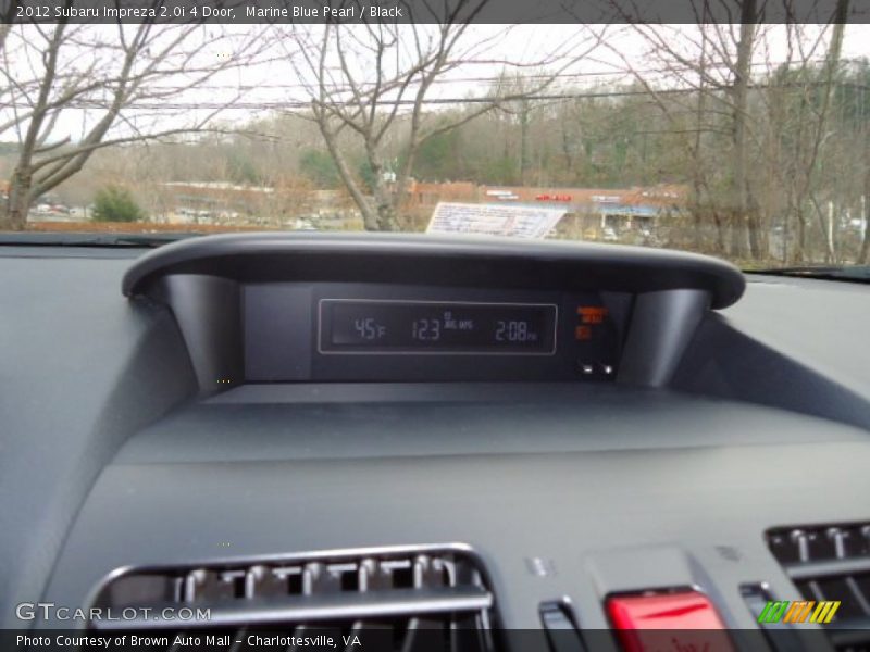 Marine Blue Pearl / Black 2012 Subaru Impreza 2.0i 4 Door
