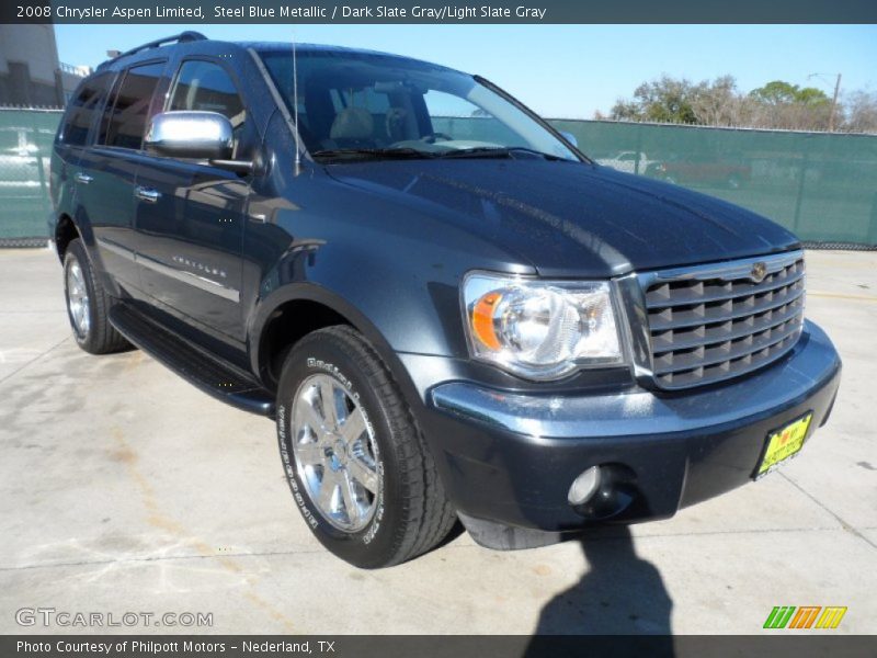 Steel Blue Metallic / Dark Slate Gray/Light Slate Gray 2008 Chrysler Aspen Limited