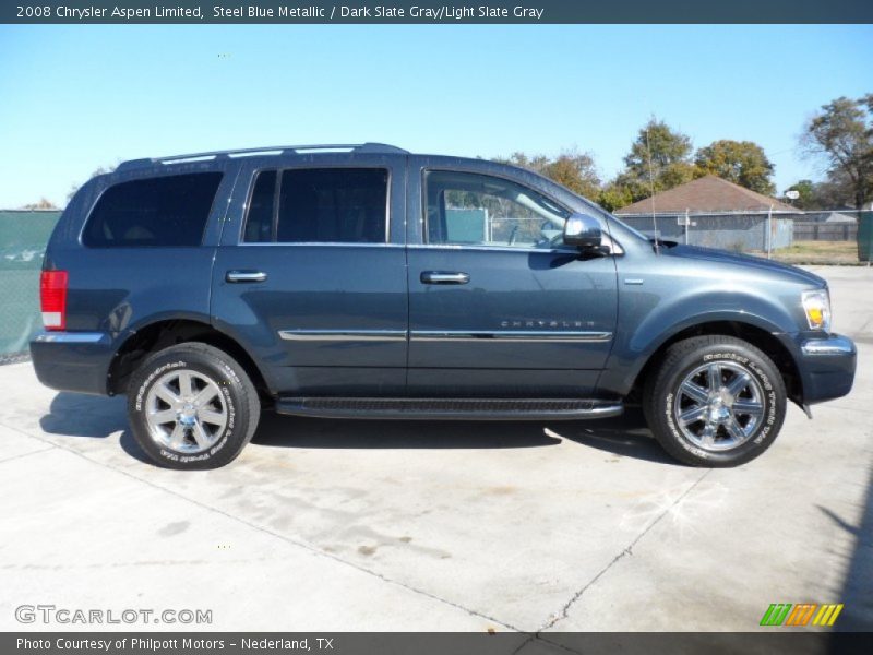 Steel Blue Metallic / Dark Slate Gray/Light Slate Gray 2008 Chrysler Aspen Limited