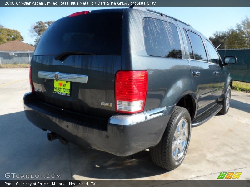 Steel Blue Metallic / Dark Slate Gray/Light Slate Gray 2008 Chrysler Aspen Limited