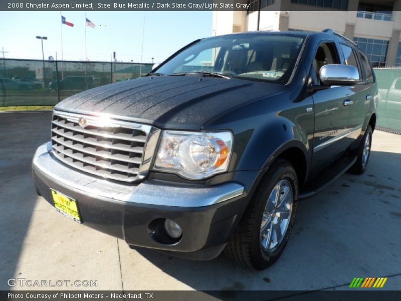 Steel Blue Metallic / Dark Slate Gray/Light Slate Gray 2008 Chrysler Aspen Limited