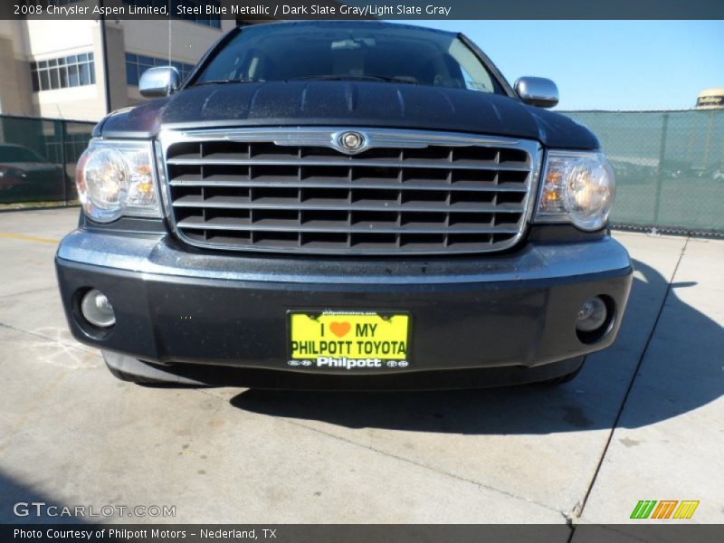 Steel Blue Metallic / Dark Slate Gray/Light Slate Gray 2008 Chrysler Aspen Limited