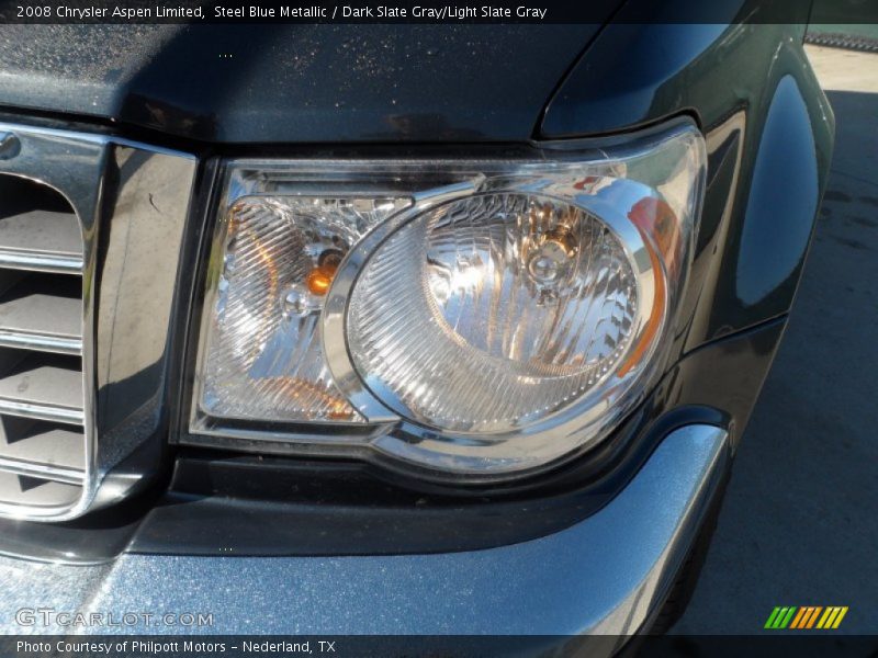 Steel Blue Metallic / Dark Slate Gray/Light Slate Gray 2008 Chrysler Aspen Limited