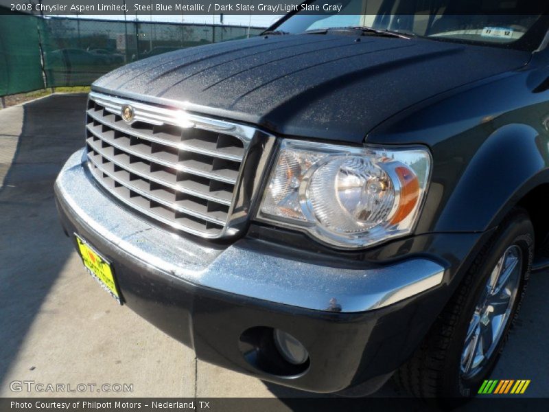 Steel Blue Metallic / Dark Slate Gray/Light Slate Gray 2008 Chrysler Aspen Limited
