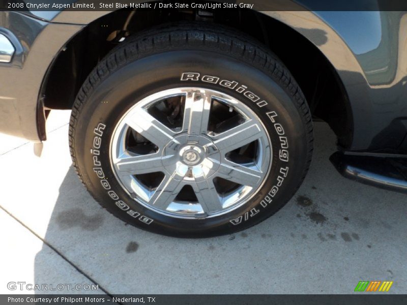 Steel Blue Metallic / Dark Slate Gray/Light Slate Gray 2008 Chrysler Aspen Limited