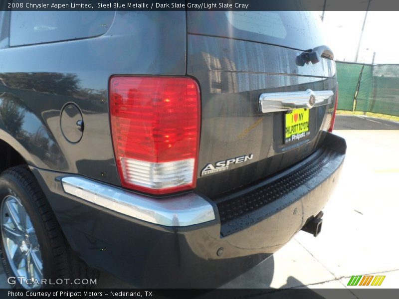 Steel Blue Metallic / Dark Slate Gray/Light Slate Gray 2008 Chrysler Aspen Limited